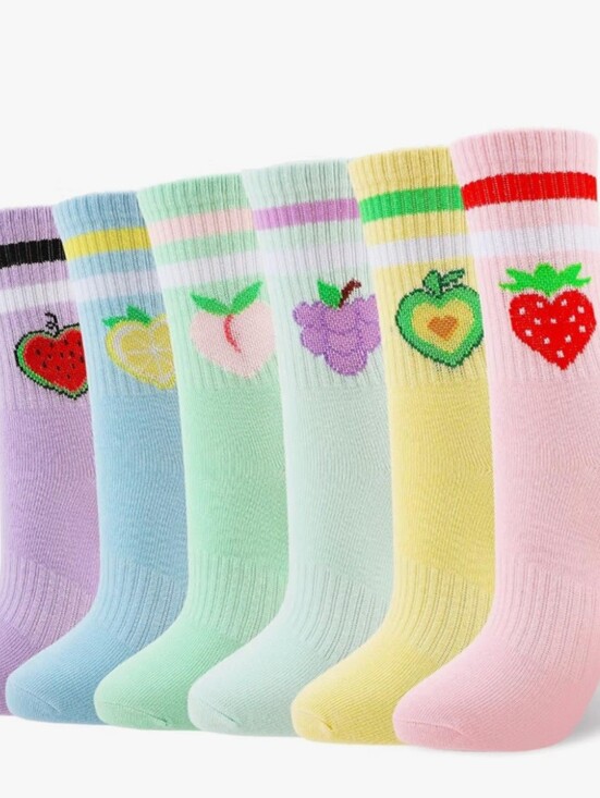 Accessories - Pastel Fruit Crew Socks - Choice Of One Pair - New